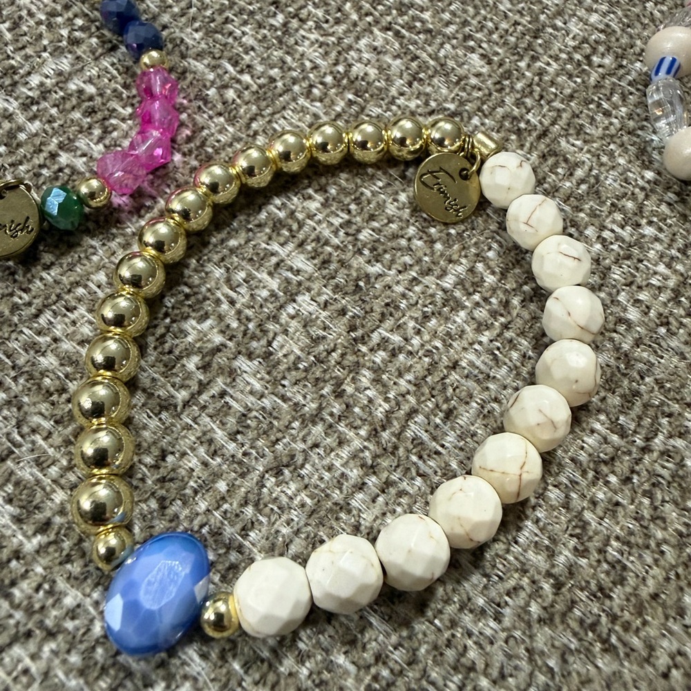 Erimish Multicolor Beaded Bracelet Stack With Gol… - image 5